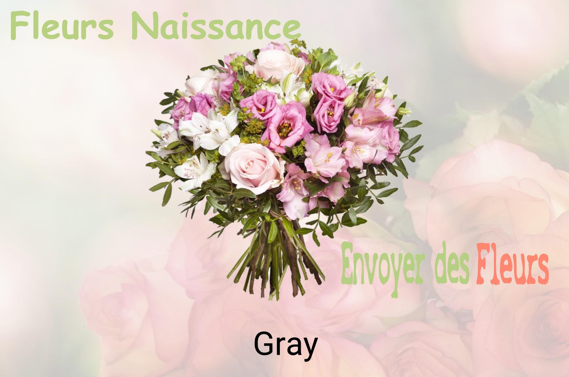 Bouquet de fleurs de naissance livré à Gray