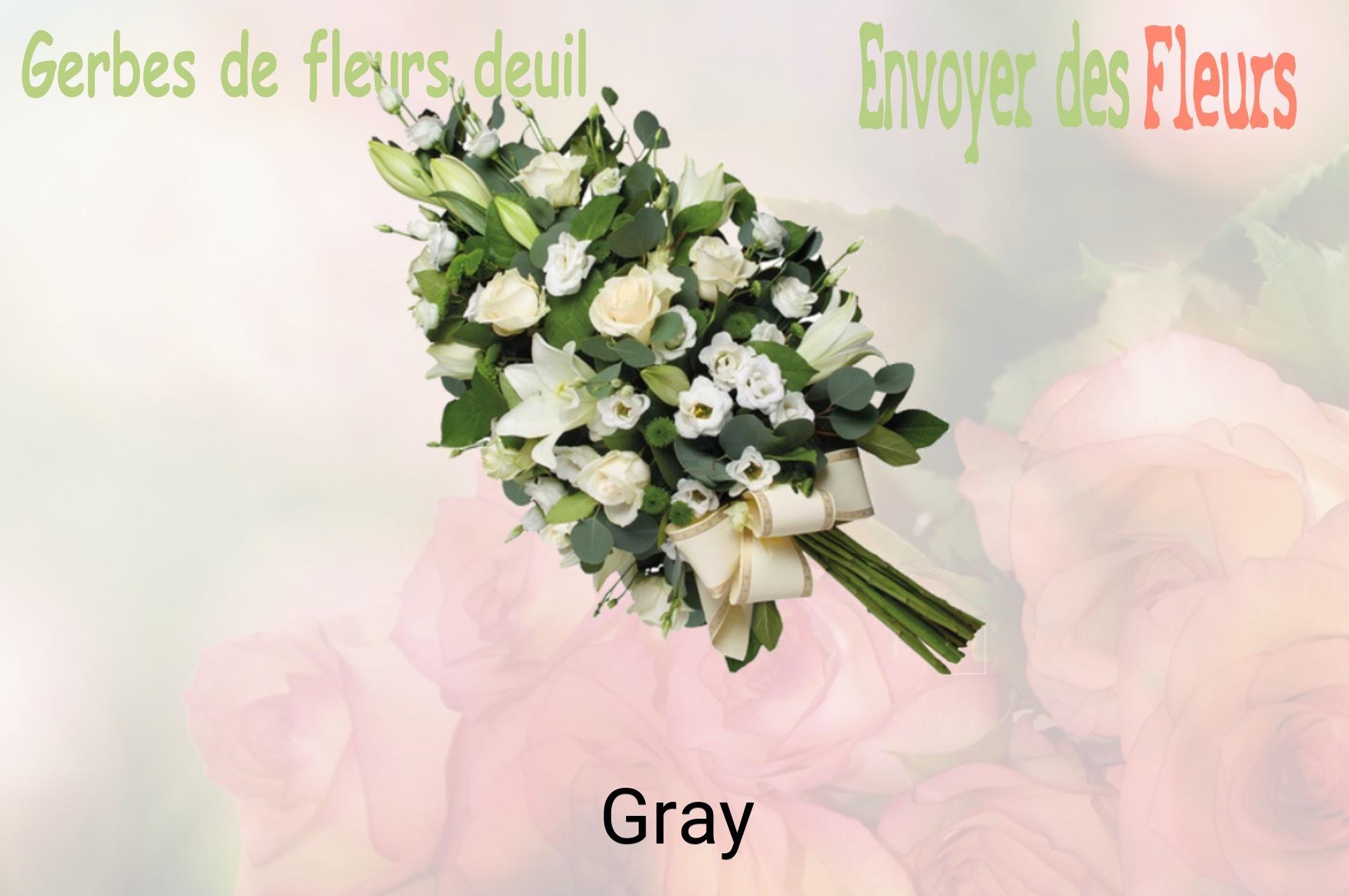 Gerbe de fleurs de deuil livrée à Gray
